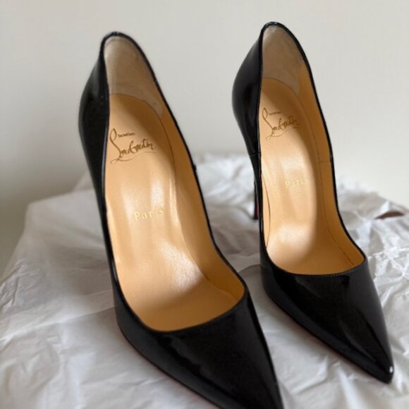 Christian Louboutin Shiny Pigalle Follies 100mm Black 37 - Picture 8 of 11